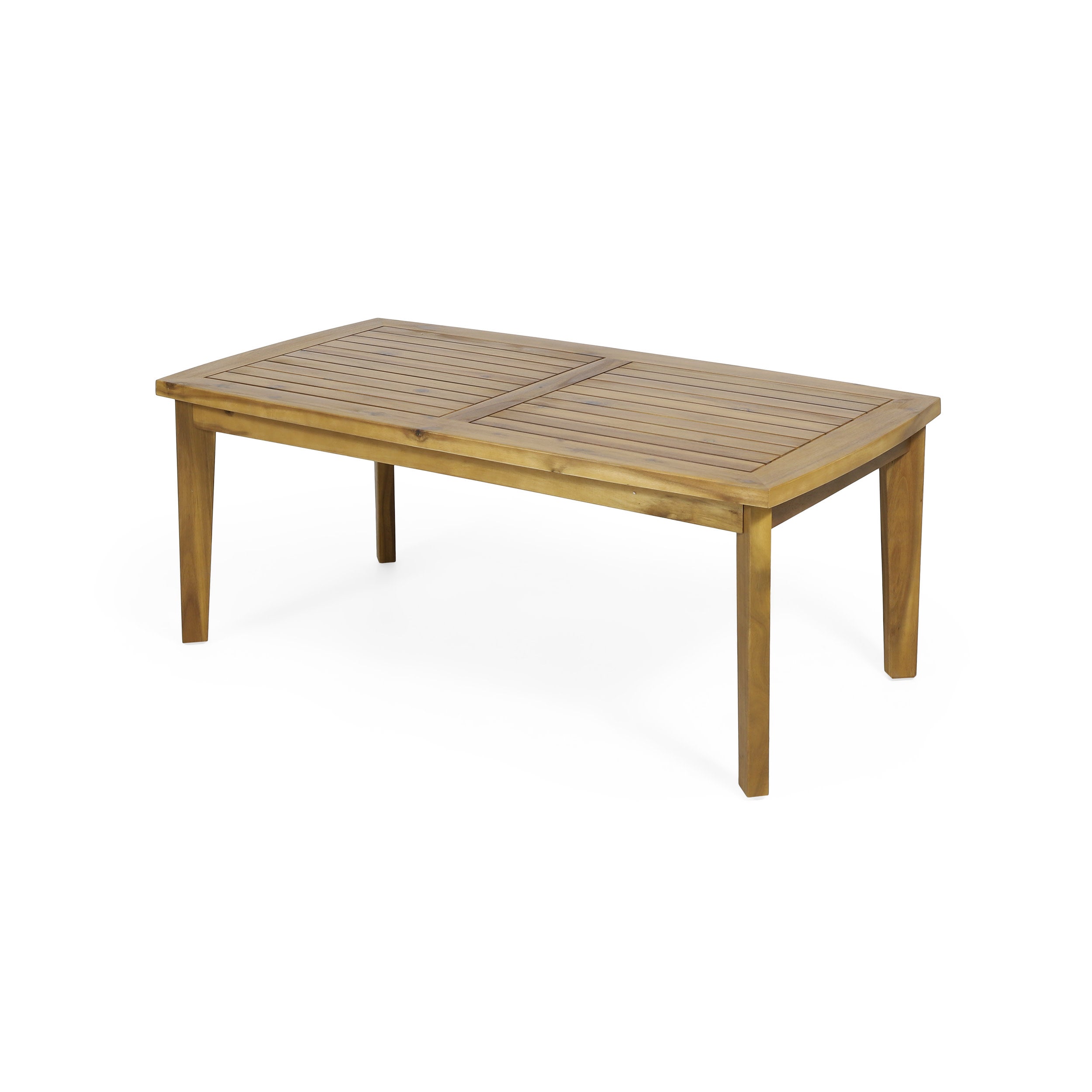 Dean Outdoor Acacia Wood Rectangular Coffee Table, Teak