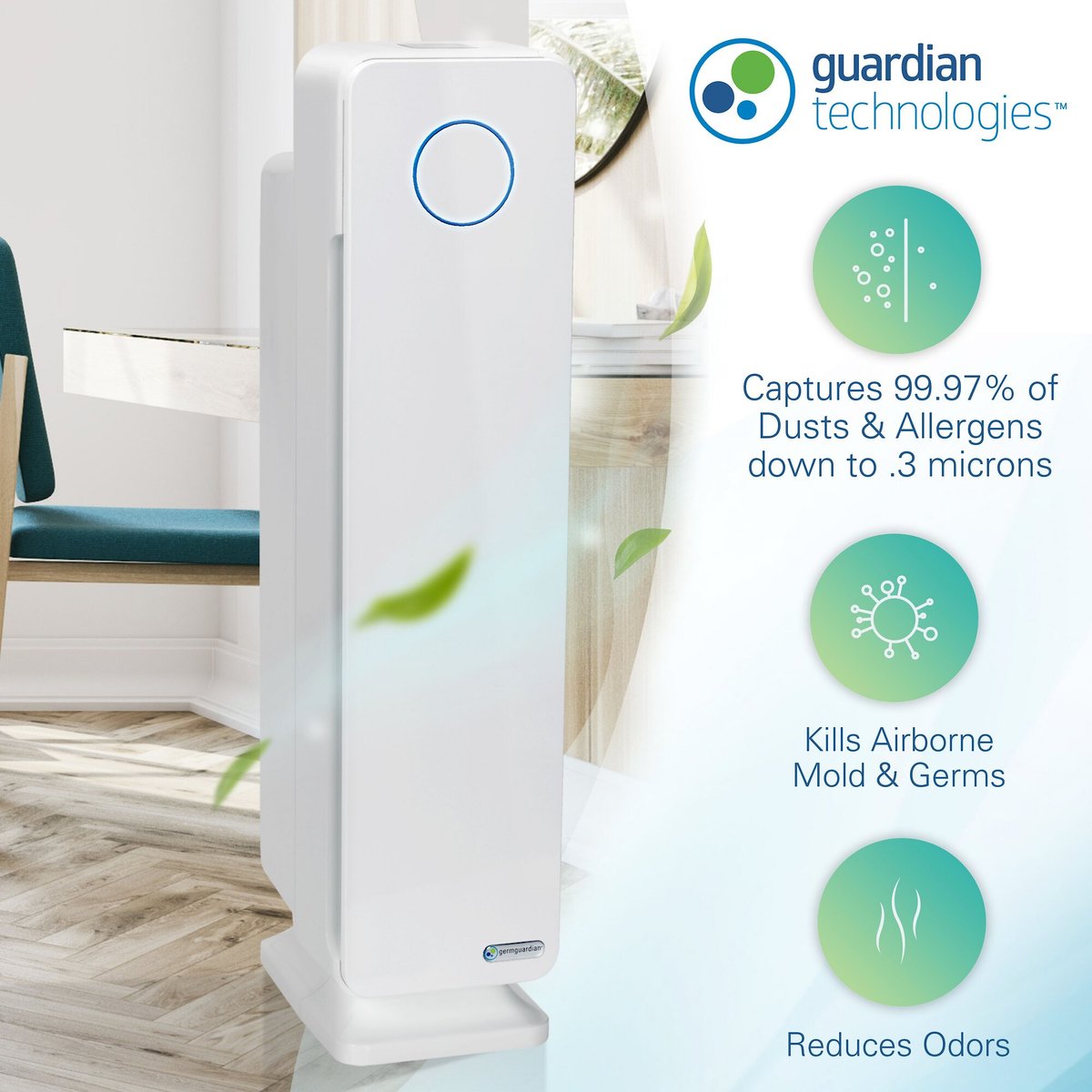 Germ Guardian AC5350WDLX Elite Air Purifier and HEPA Filter