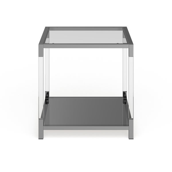 Furniture of America Fald Contemporary Chrome 24-inch 1-shelf Side Table