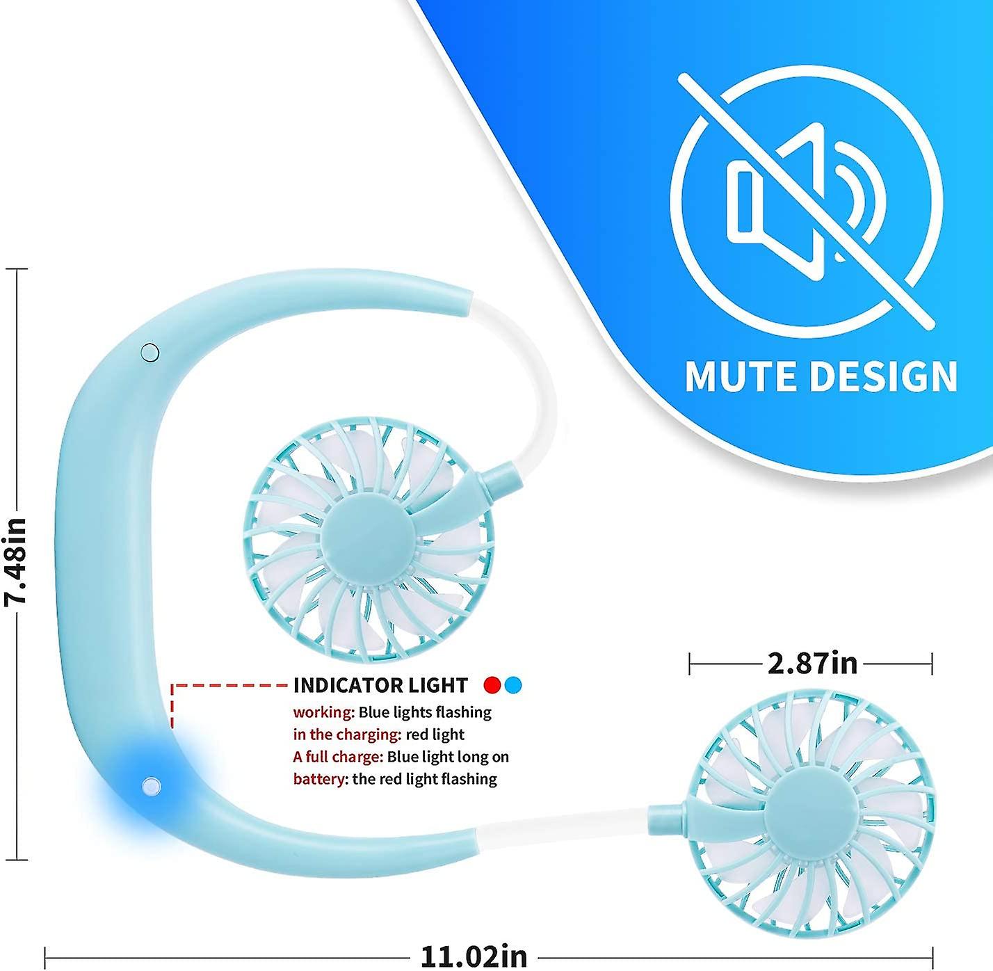 Personal Portable Neck Fan Hands Free Mini Lazy Usb Neck Fan 360 Degree Rotation Portable Cooling Fan Suitable For Office Household Travel Room Outdoo