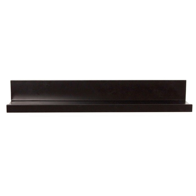 Modern Picture Ledge Floating Wall Shelf Black Inplace