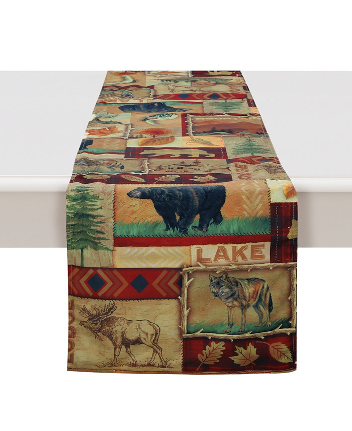 Laural Home Lodge Collage Table Runner - 13 x 90