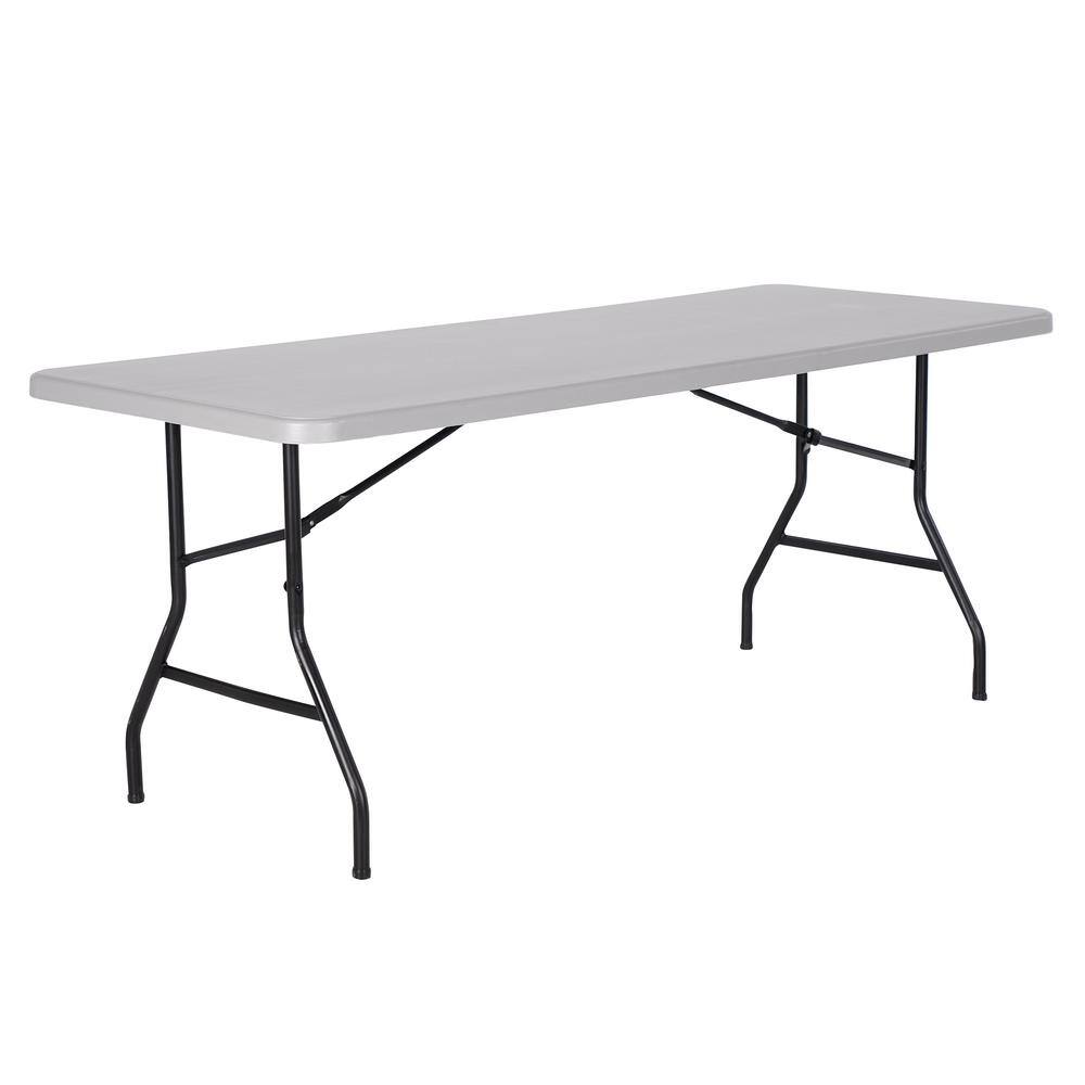 PEAKFORM 6 ft. Gray Plastic Top Folding Table 80919