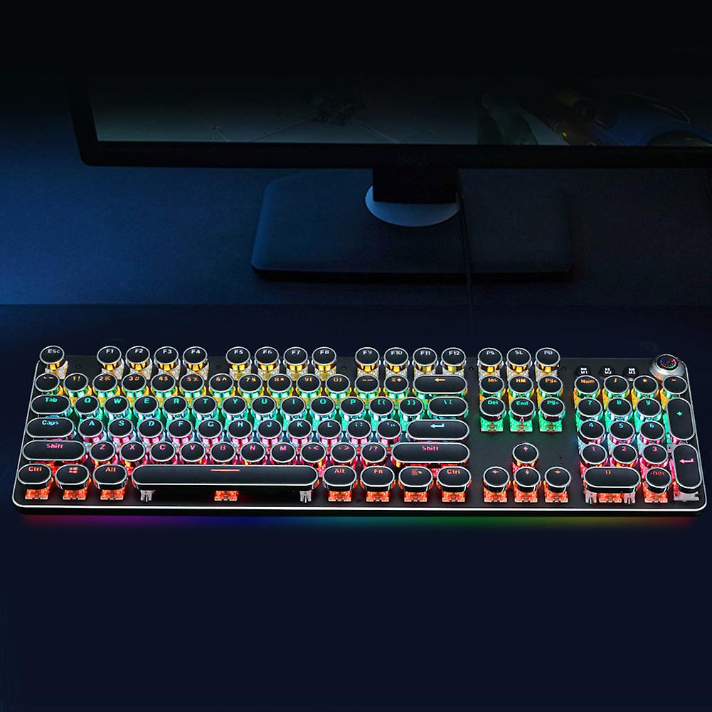 104 Keys Retro Style Electroplated Keyboard Gaming Mechanical Keyboard With Lighting Effect