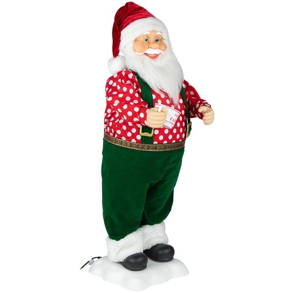 24 Animated and Musical Santa Claus with Hot Cocoa Christmas Figure