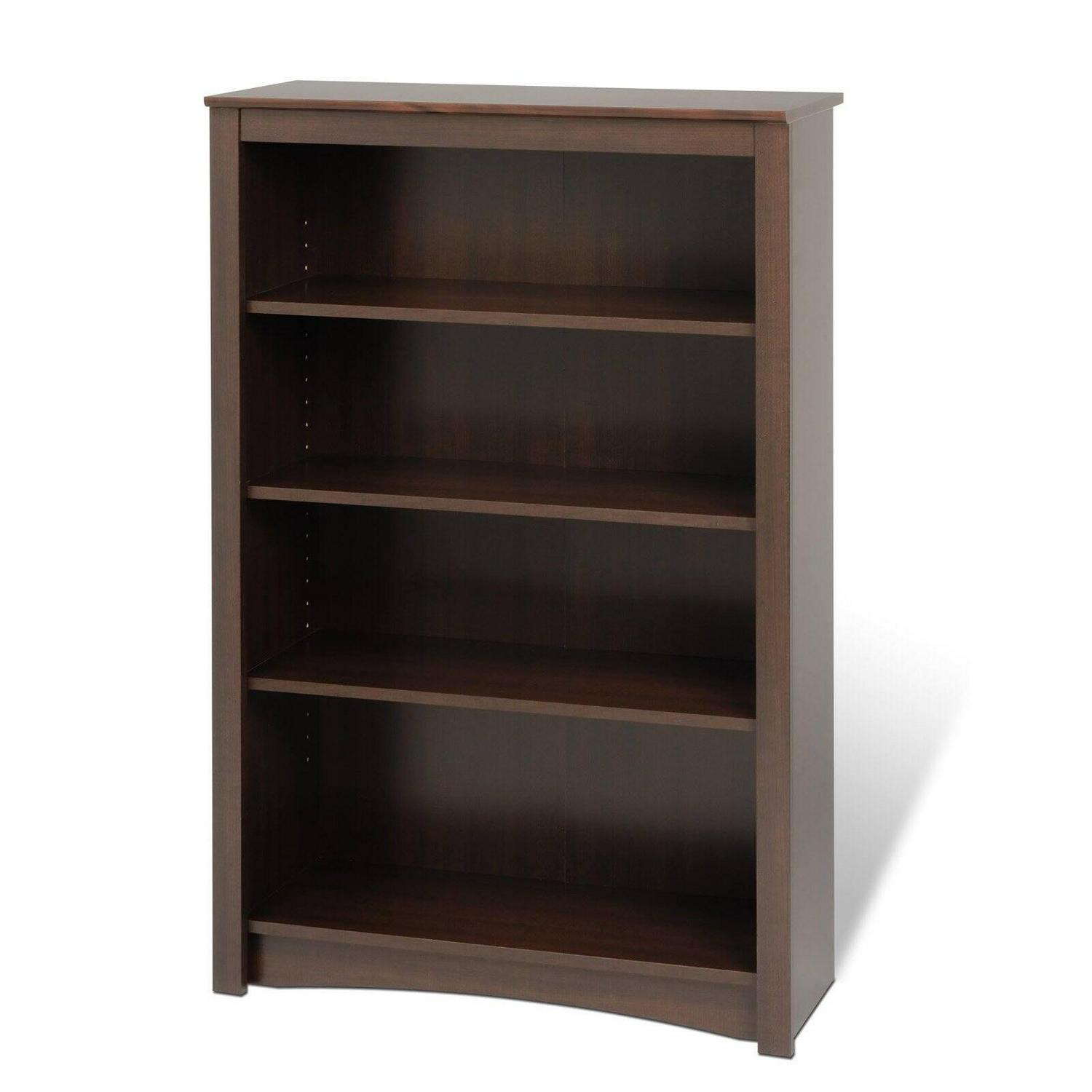 Prepac Home Office Espresso Laminate 4-Shelf Bookcase