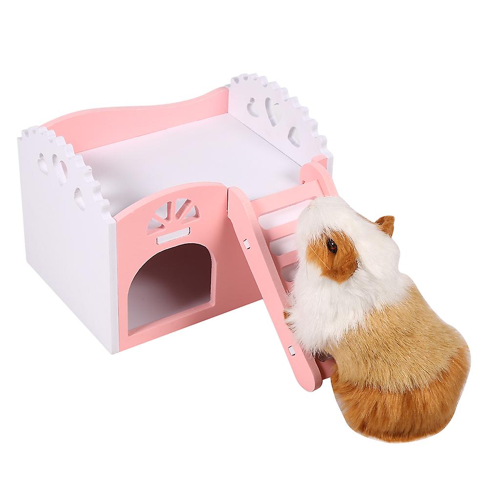 Hamster Small Animal Castle Sleeping House Nest Exercise Toy Pink