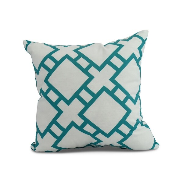 20 x 20 Inch Square in St. Louis Geometric Print Outdoor Pillow