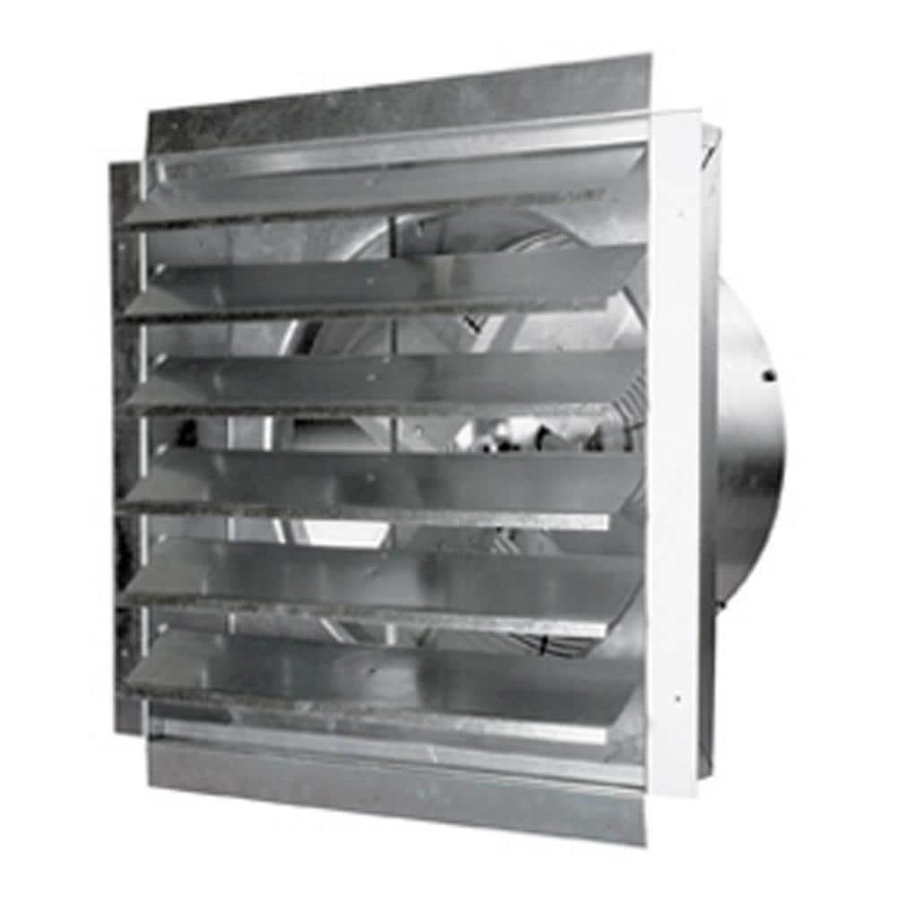 Maxx Air 18 in Heavy Duty Exhaust Fan with Automatic Shutter in Mill