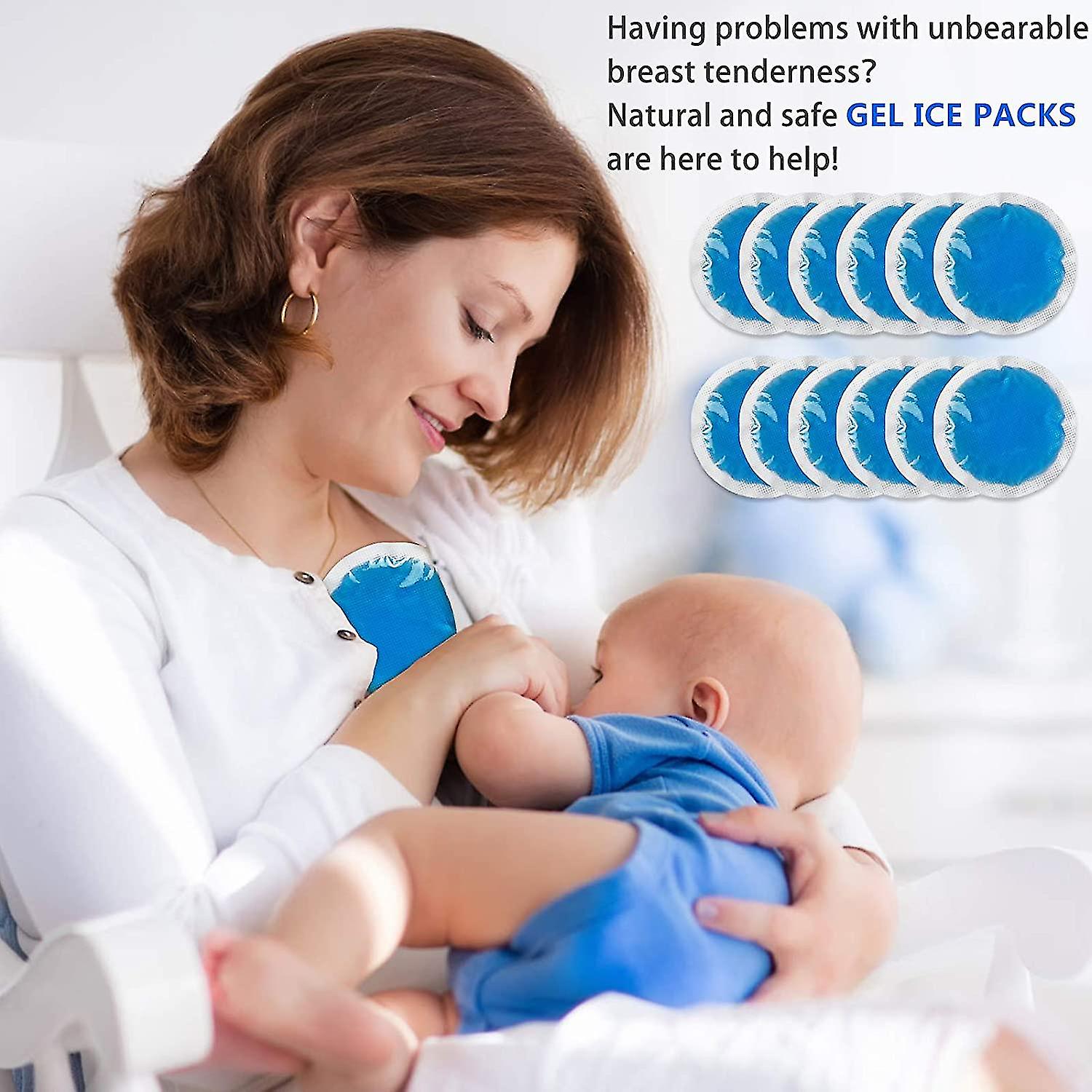 Round Reusable Gel Ice Pack 10packs With Cloth Backing， Wisdom Teeth， Breastfeeding， Reduce Sinus Pain， Swelling