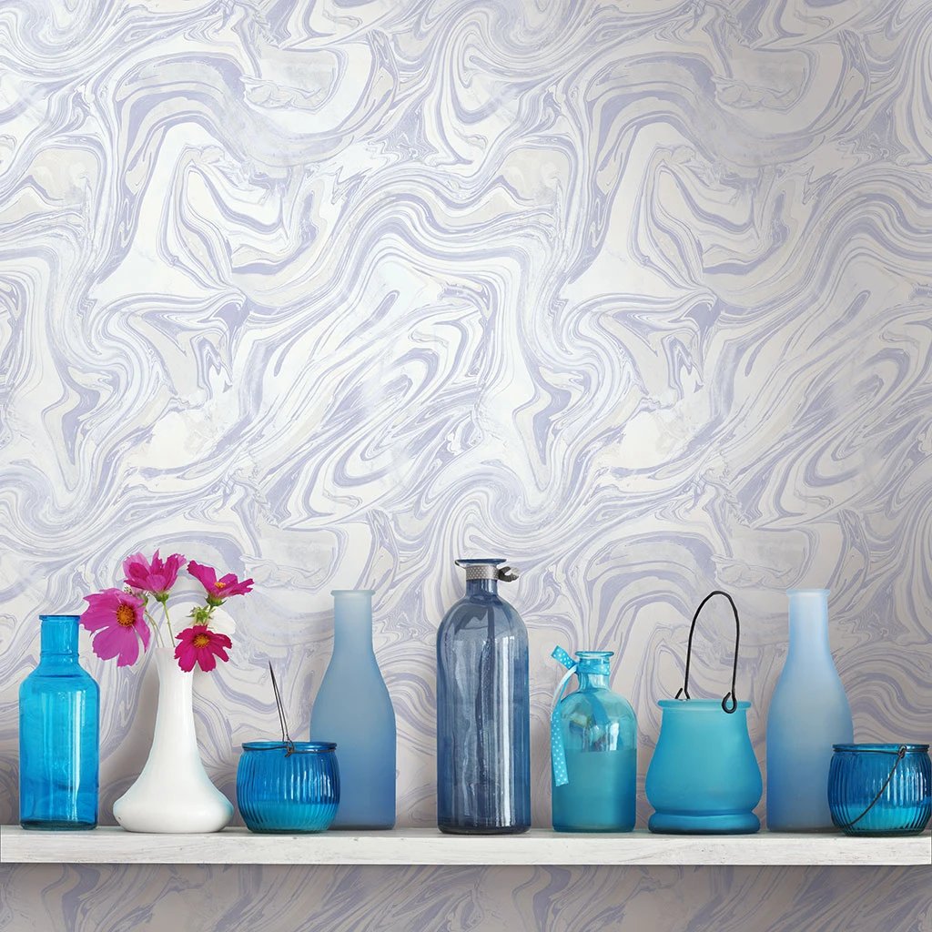 Petra Wallpaper in Frost from the Sanctuary Collection