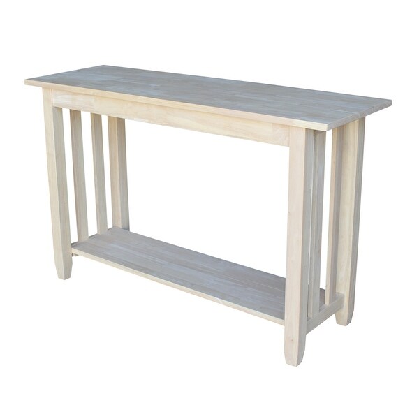 The Gray Barn Moonshine Unfinished Mission Console Table