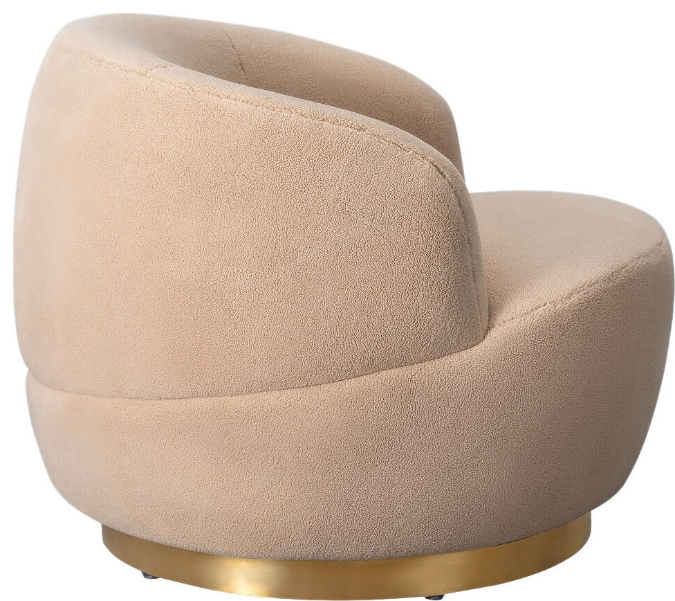 Safavieh Couture Flynn Faux Lamb Wool Swivel Chair   Contemporary   Armchairs And Accent Chairs   by HedgeApple  Houzz