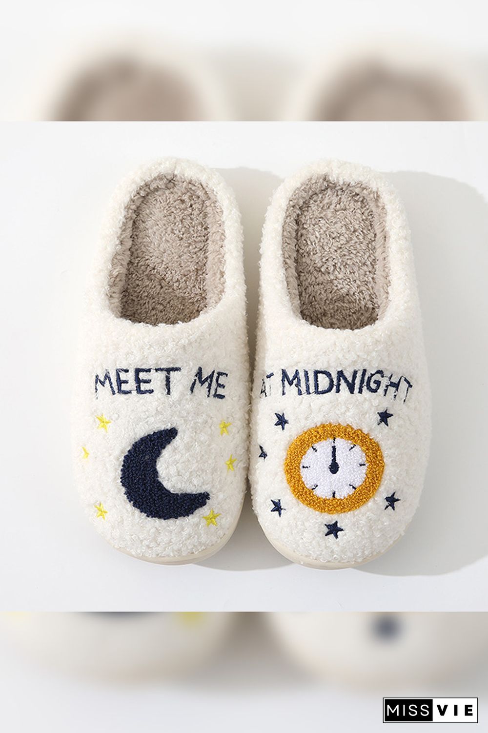 Meet Me At Midnight Fluffy Slippers