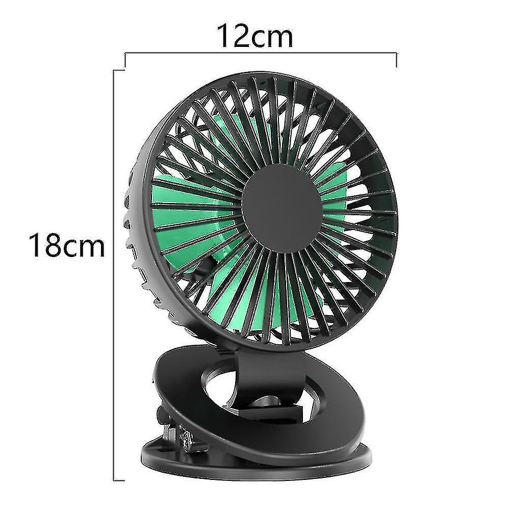 Stroller Fan，clip On Battery Operated Fan Baby Fan With 3 Adjustable Speed Clip On Fans For Baby Car