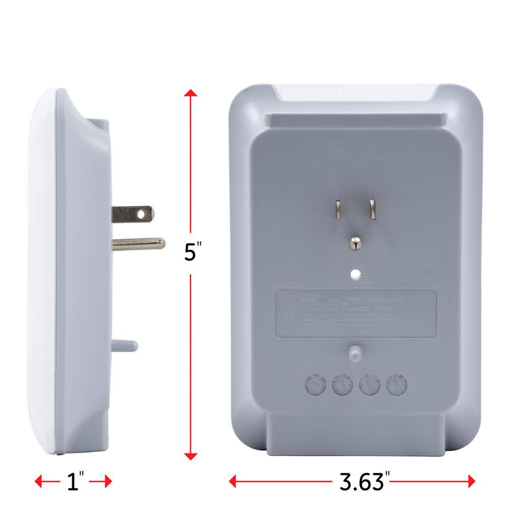 GE 6-Outlet Pro Surge Protector Tap White 38431