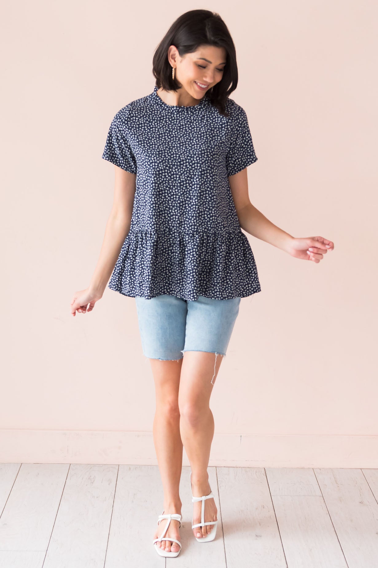 Breezy And Beautiful Modest Peplum Top