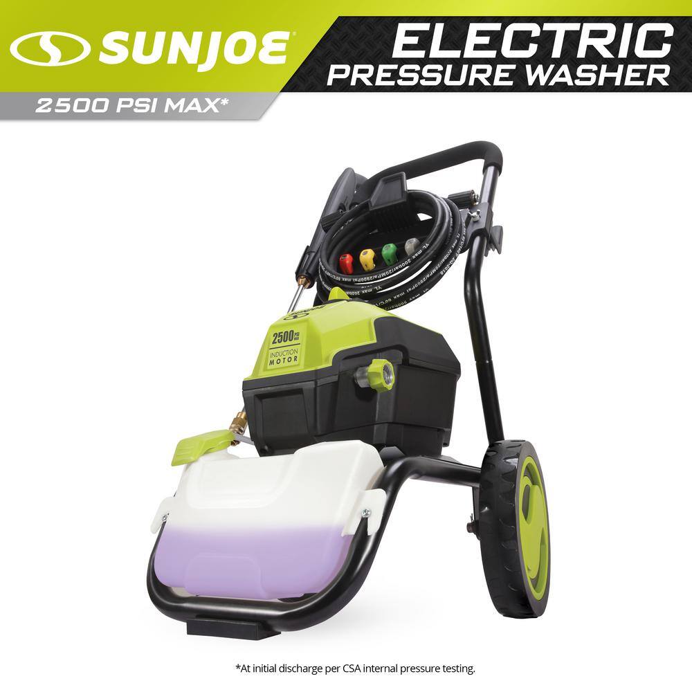 Sun Joe 2500 PSI 1.48 GPM Induction Motor Roll Cage Electric Pressure Washer SPX4500