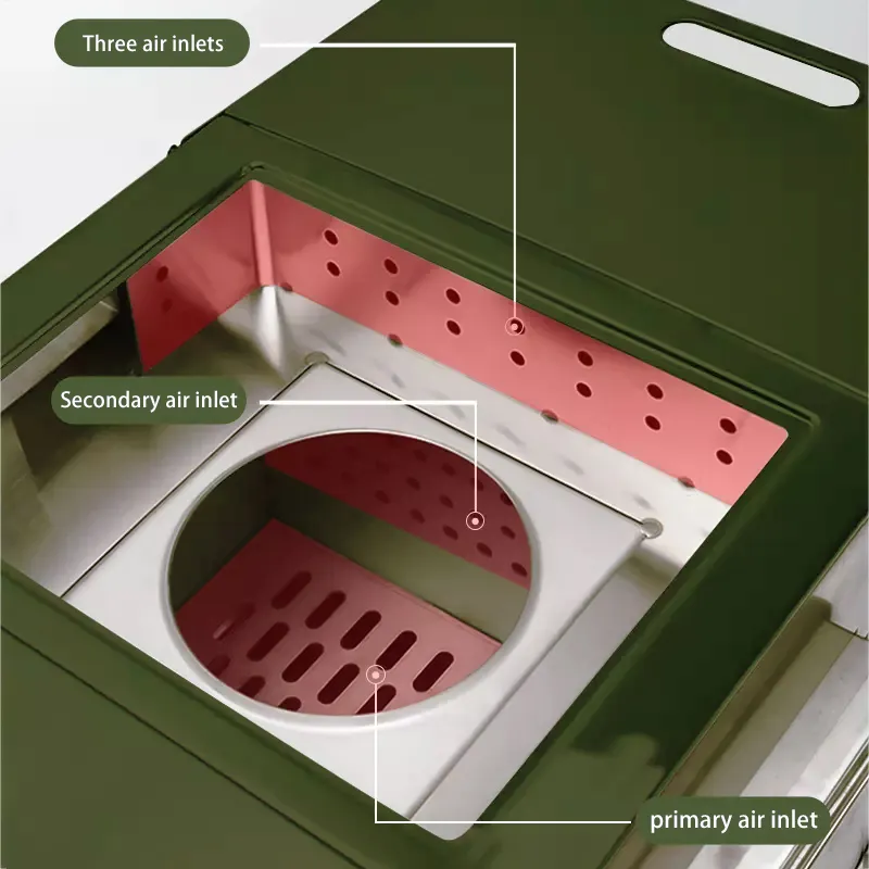 outdoor portable folding multipurpose home heating stove Camping tent wood stove CRS heat resistant sauna tent stove