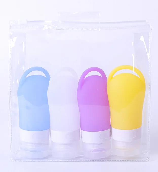 Portable Refillable Silicone Travel Bottles Cosmetic Shower Squeeze Bottle For Lotion Shampoo Bath Container