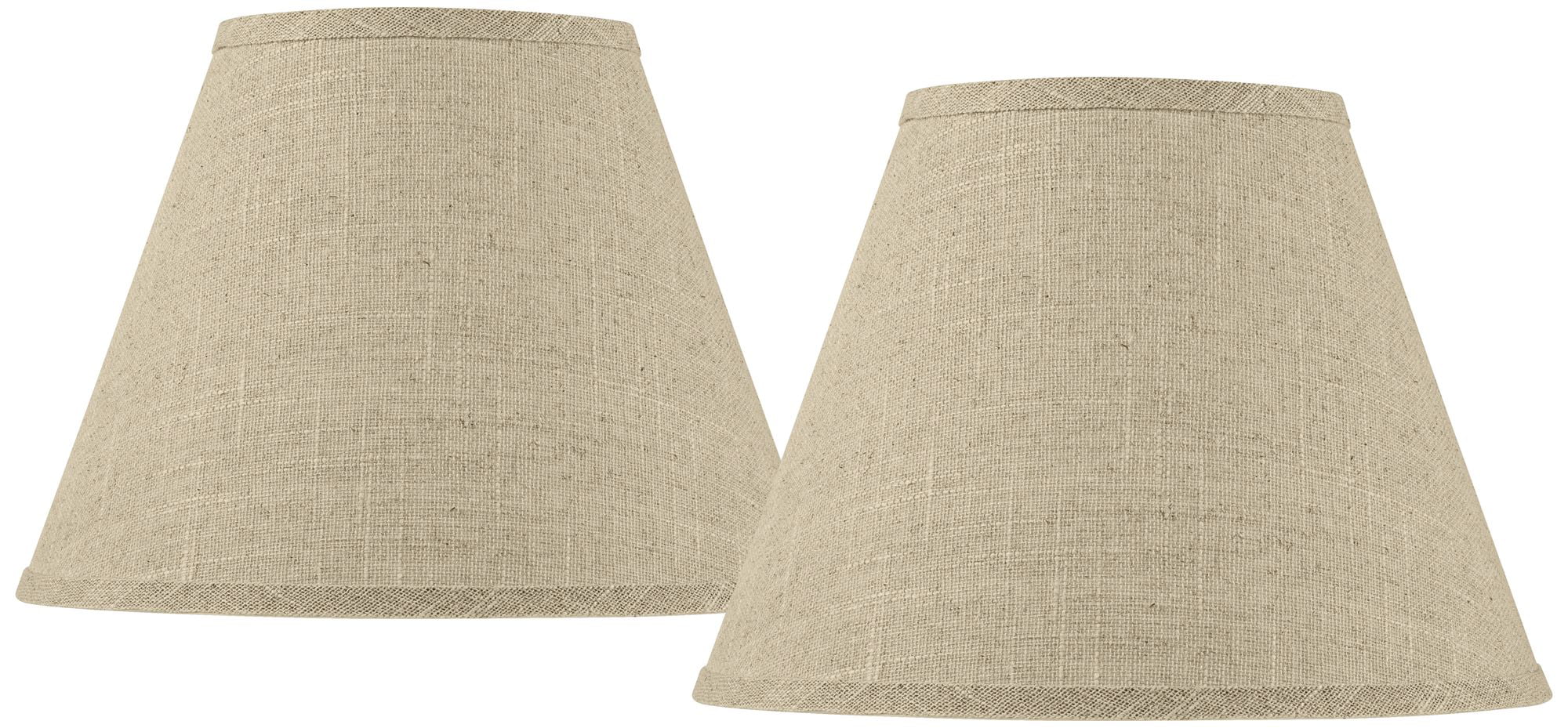 Brentwood Set of 2 Empire Lamp Shades Fine Burlap Small 6