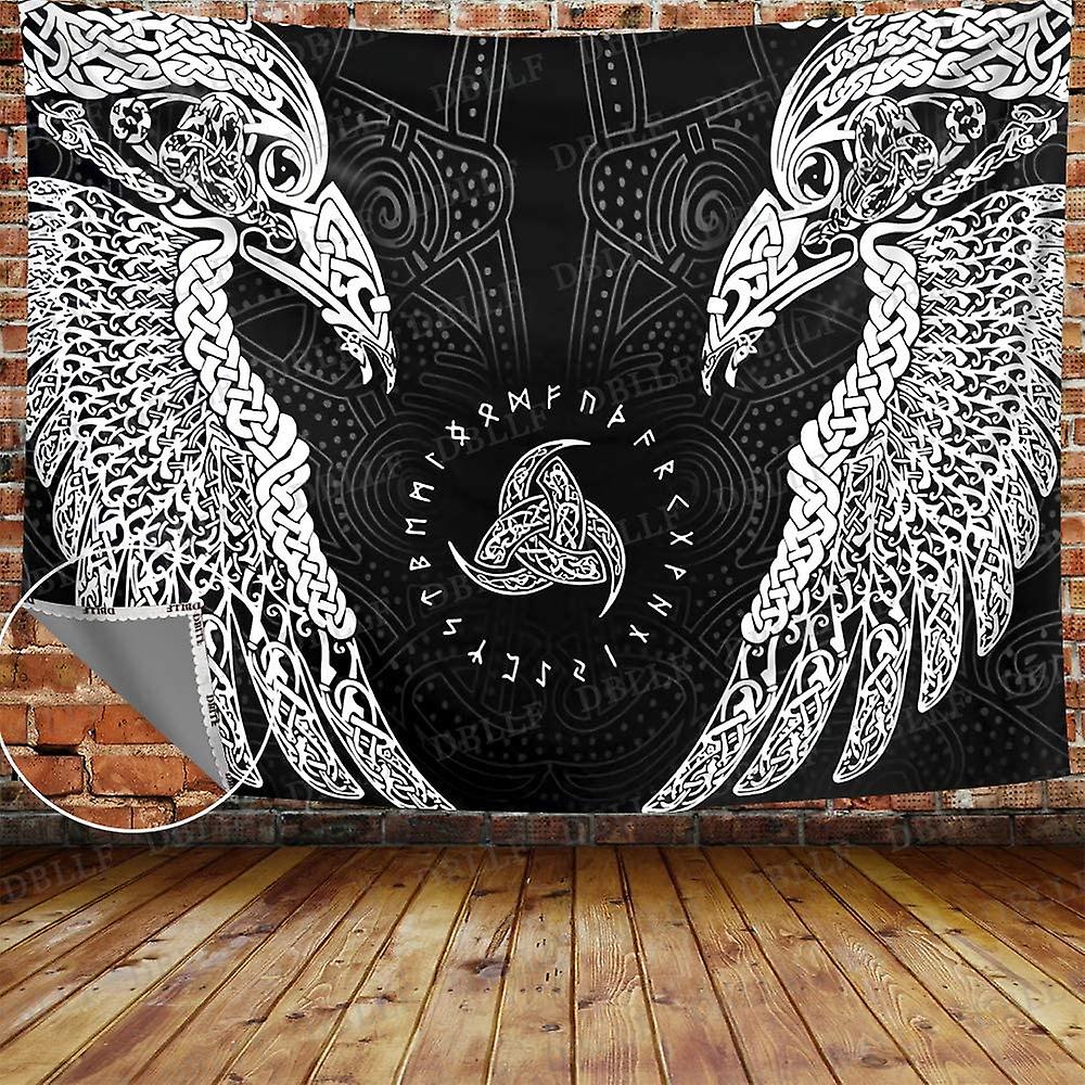 The Twin Ravens In Norse Mythology Viking Wall Hanging Tapestries Wall Tapestry Indian Boho Mandala Tapestry Large Size 80