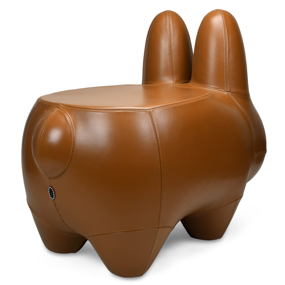 Kidrobot Art Giant Leather Smorkin' Labbit Stool by Frank Kozik - Brown Edition (PRE-ORDER)