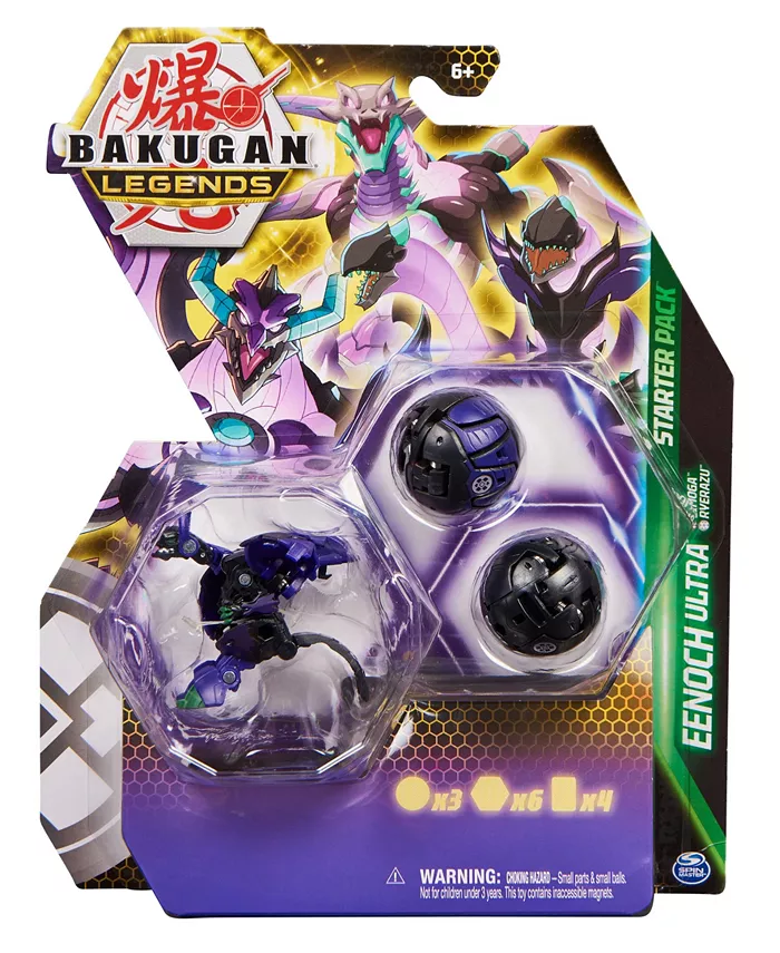 Bakugan Legends Starter 3-Pack  Eenoch Ultra with Cimoga and Ryerazu  Collectible Action Figures  Ages 6 and up