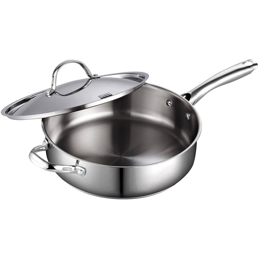 Cooks Standard Classic 5 qt. Stainless Steel Saute Pan with Lid 02523