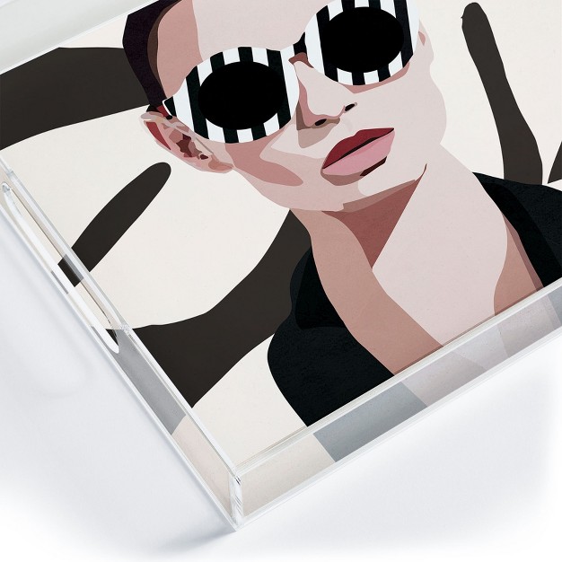 Nadja The Face Of Fashion 7 Acrylic Tray Deny Designs