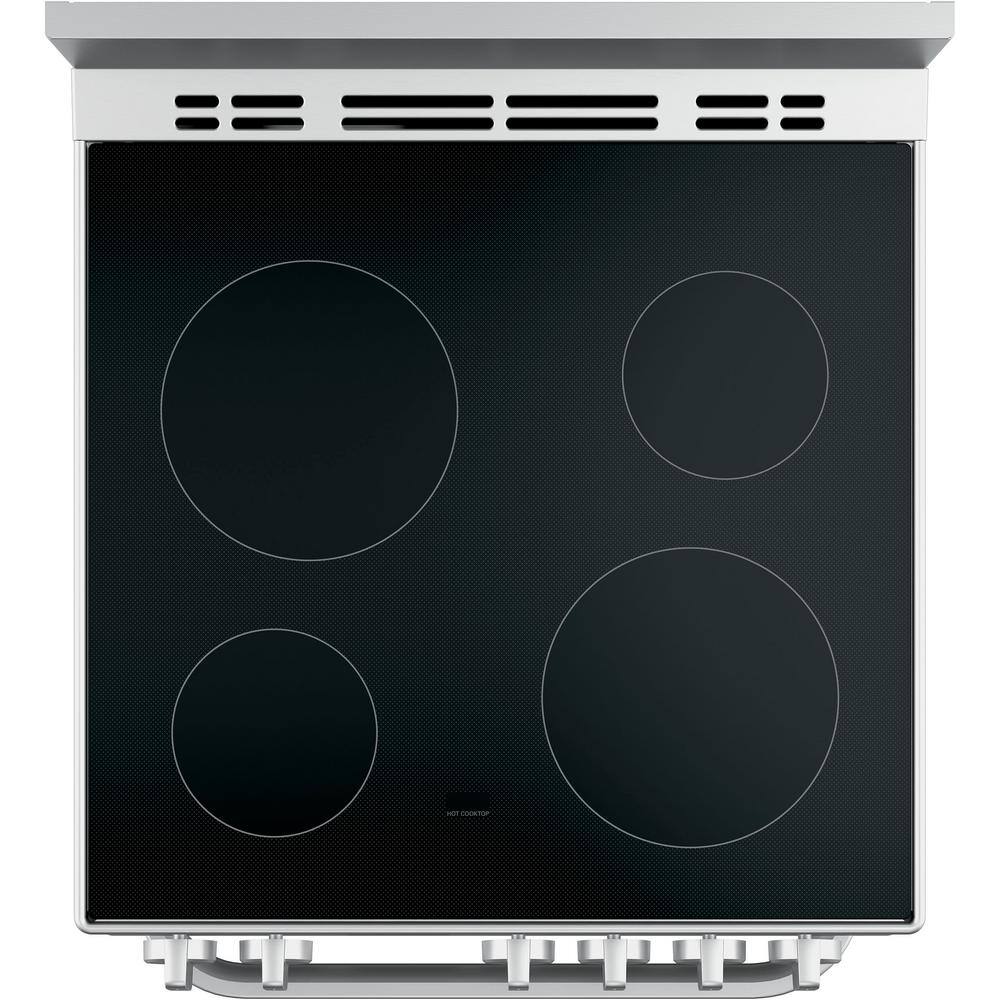 Haier 24 in. 2.9 cu. ft. Electric Range with Self-Cleaning Convection Oven in Stainless Steel QAS740RMSS