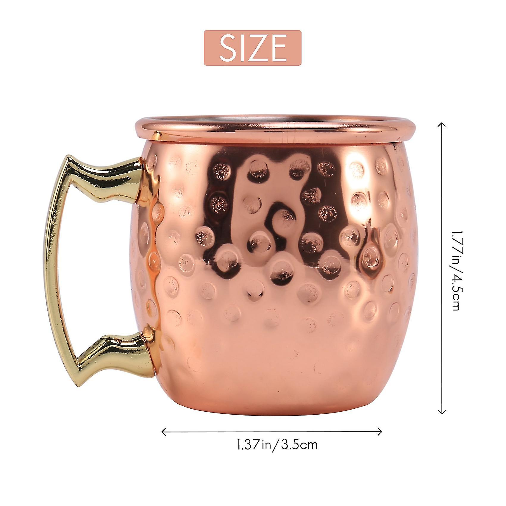 Mini 2-ounce Stainless Steel Moscow Mule Mug Espresso Mini Mugs Copper Plated Mug Shot Mugs Set Of