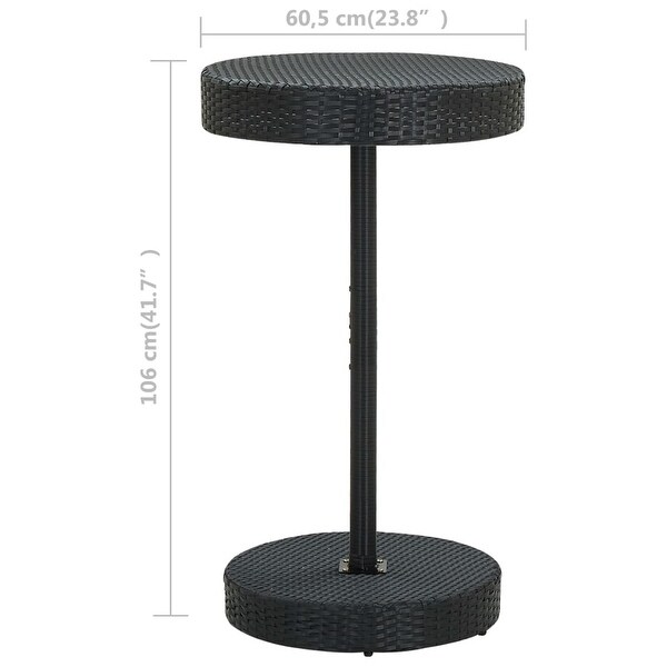 vidaXL Patio Table Black 23.8