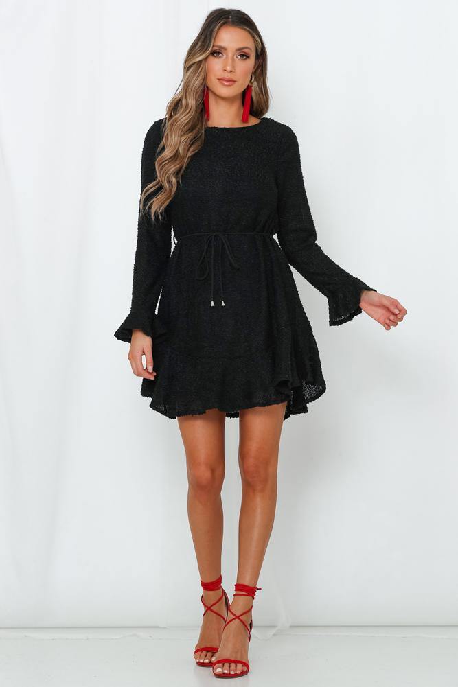 Keep Me Warm At Night Dress Black