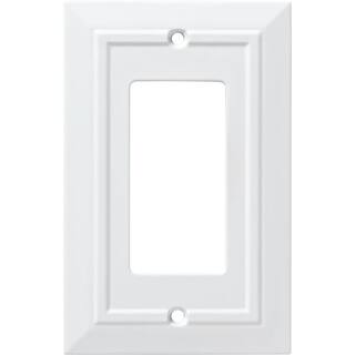 Franklin Brass Classic Architecture Pure White Antimicrobial 1-Gang Decorator Wall Plate (4-Pack) W35243-PWA-C