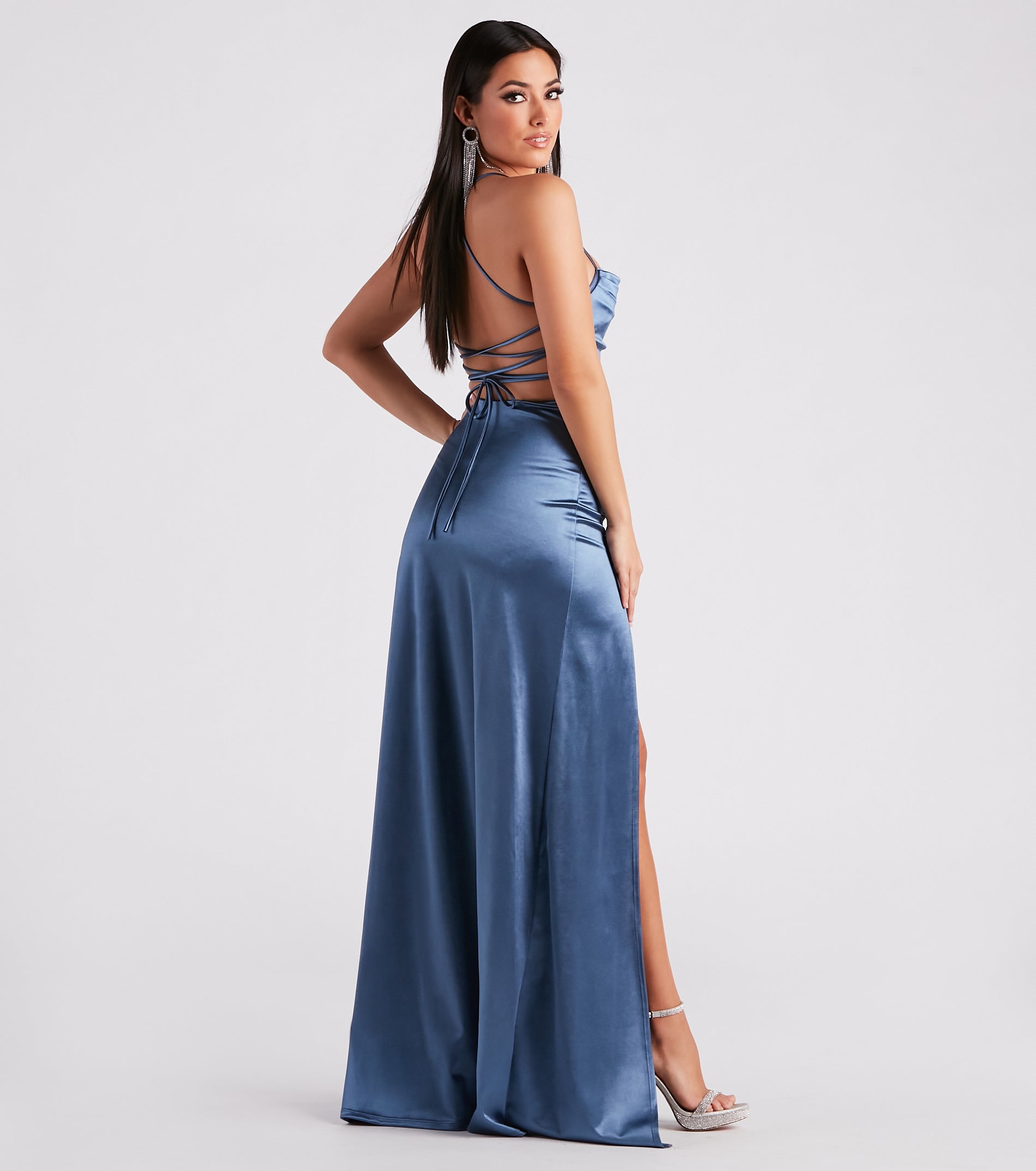 Trixie Formal Satin A-Line Dress