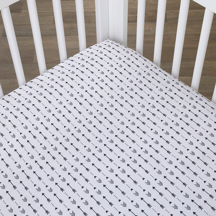 NoJo Little Man Cave Arrows Nursery Fitted Crib Sheet