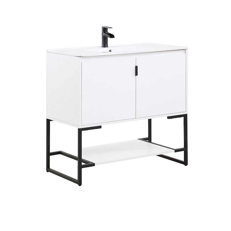 MANHATTAN COMFORT Scarsdale Bathroom Vanity Sink Floor Decor