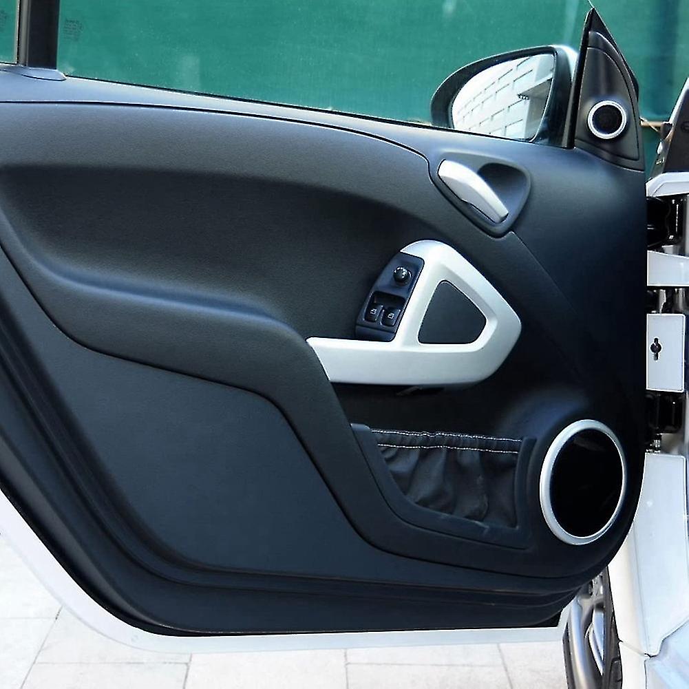 Car Inner Door Handle Bowl Cover Trim Sticker For Smart 451 Fortwo 2010-2014 Accessories， Carbon Fi