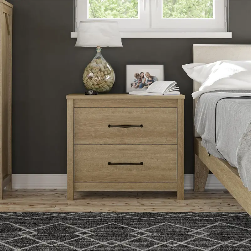 Augusta Natural 2 Drawer Nightstand