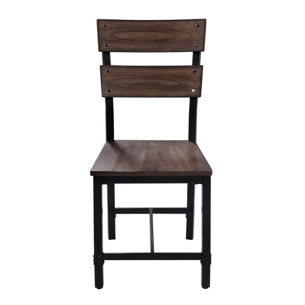 Mariatu Side Chair (Set-2) with Curved Ladder Back， Contoured Seat and Tapered Legs