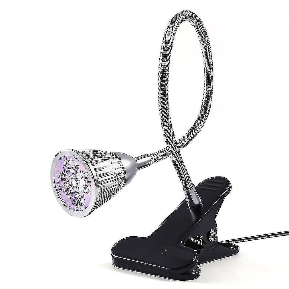 5w Led Grow Lights Clip Desk Table Lamp Growing Led Bulbs With Clamp Flexible Gooseneck 360 Degree F