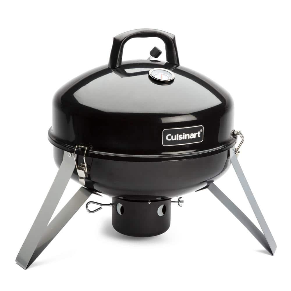 Cuisinart 16 in Vertical Charcoal Smoker and Grill in Black