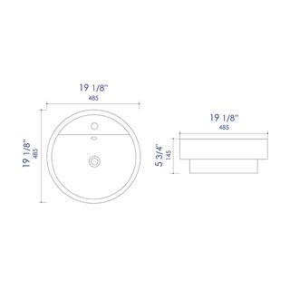 ALFI BRAND 19.13 in. Drop In Bathroom Sink in White ABC702