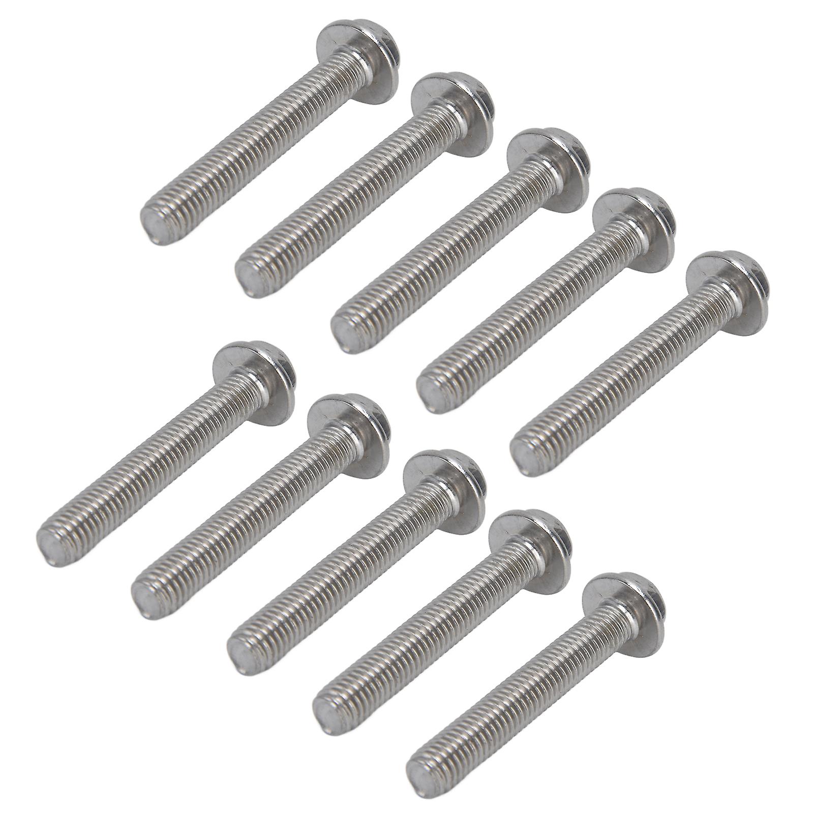 20Pcs M10x1.5 Screw Bolts A2‑70 Stainless Steel Flanged Hex Head Bolt with Gasket DIN6921M10x60