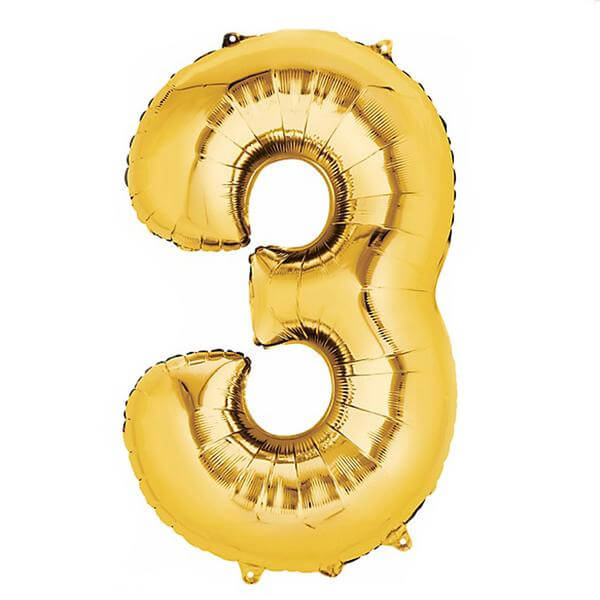 Shiny Metallic Gold Mylar Foil Helium/Air Number and Letter Balloons 40