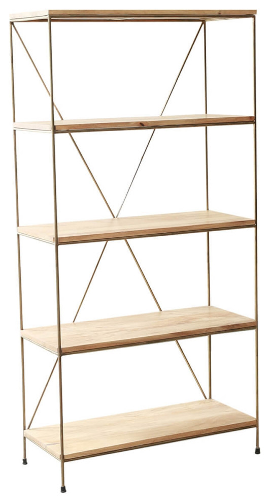 Cardiff Contemporary Etagere Bookcase X shaped Stretcher   Contemporary   Bookcases   by Sierra Living Concepts Inc  Houzz