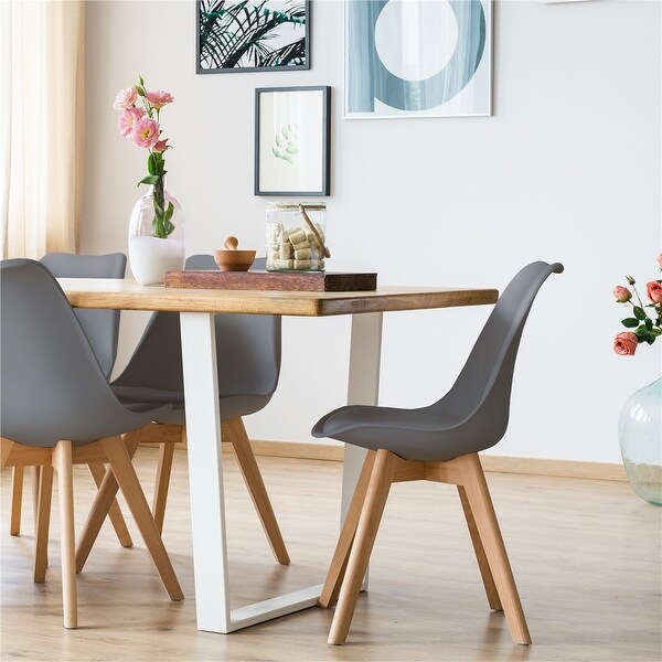 Yaheetech Set of 4 Dining Chairs with Modern Soft Padded