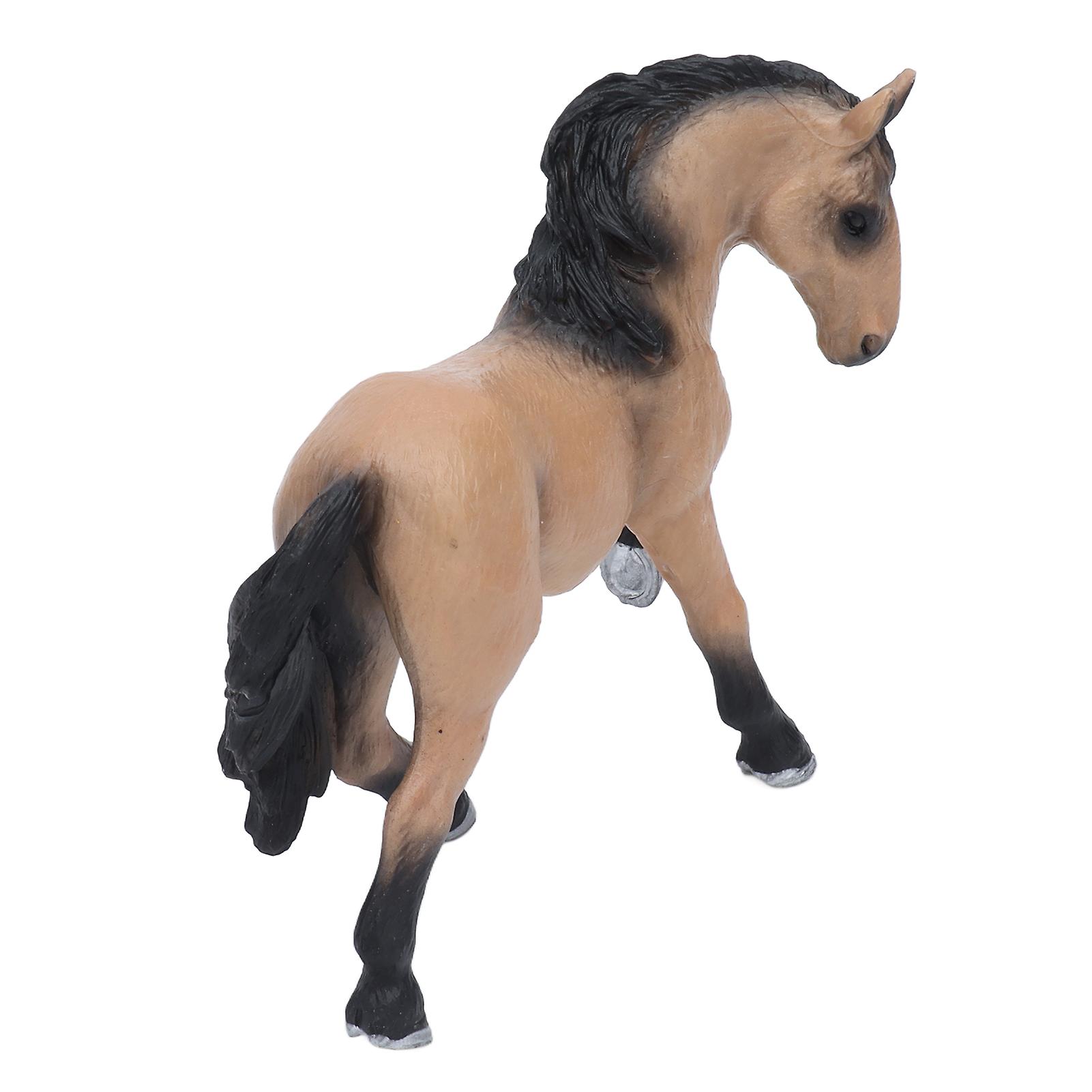 Lusitano Horse Solid Model Lifelike Animal Figurine Static Ornament Children Cognitive Toy