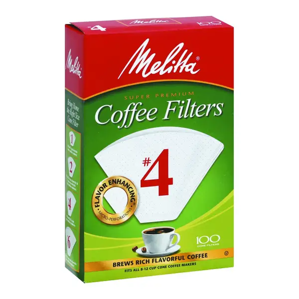 Melitta 100 Count #4 White Cone Coffee Filters